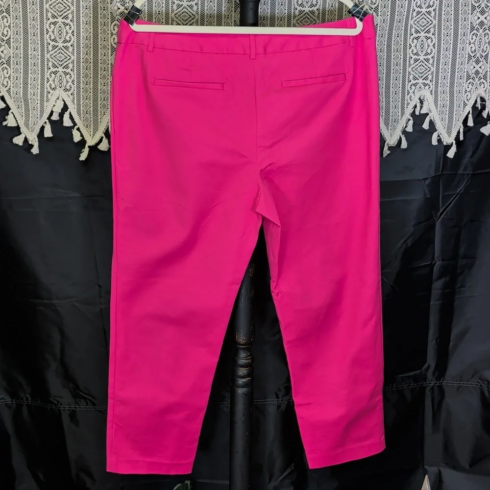 Liz Claiborne 16 Ankle Pants Ladies Pink Emma - Picture 5 of 12